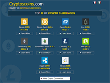 Tablet Screenshot of cryptoscoins.com